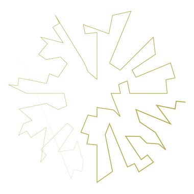 Geometrik, rastgele dairesel element. Soyut açısal çember şekli - stok vektör illüstrasyonu, klip- sanat grafikleri