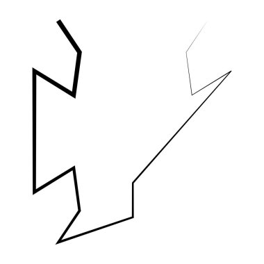 Geometrik, rastgele dairesel element. Soyut açısal çember şekli - stok vektör illüstrasyonu, klip- sanat grafikleri