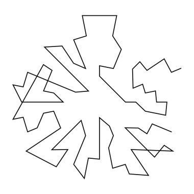 Geometrik, rastgele dairesel element. Soyut açısal çember şekli - stok vektör illüstrasyonu, klip- sanat grafikleri