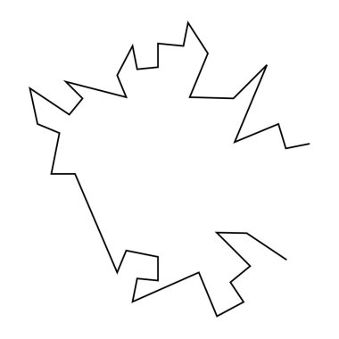 Geometrik, rastgele dairesel element. Soyut açısal çember şekli - stok vektör illüstrasyonu, klip- sanat grafikleri