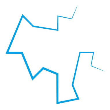 Geometrik, rastgele dairesel element. Soyut açısal çember şekli - stok vektör illüstrasyonu, klip- sanat grafikleri