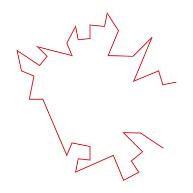 Geometrik, rastgele dairesel element. Soyut açısal çember şekli - stok vektör illüstrasyonu, klip- sanat grafikleri