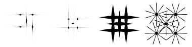 Soyut geometrik form, şekil element vektör kümesi - stok vektör illüstrasyonu, klip-sanat grafikleri