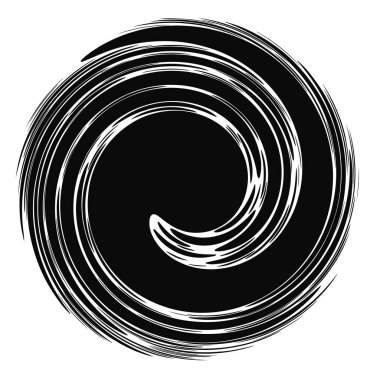 Bükme, kıvrım, kılıç dairesel sarmal tasarım elementi - stok vektör illüstrasyonu, klip- sanat grafikleri