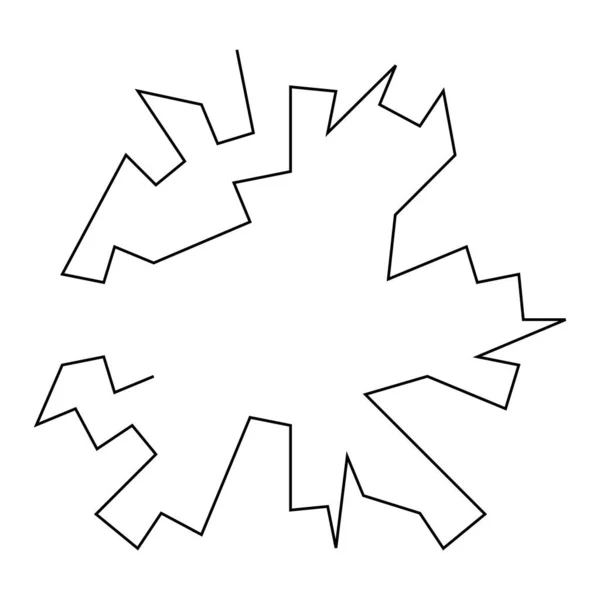 Elemento Geométrico Circular Aleatorio Forma Círculo Angular Abstracto Ilustración Vector — Archivo Imágenes Vectoriales