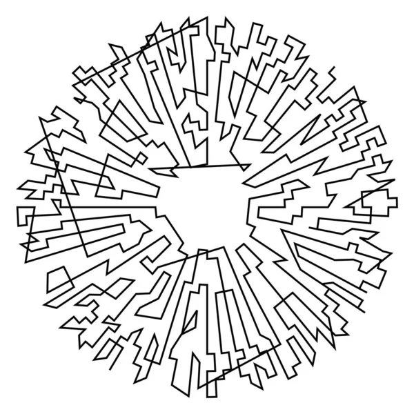 Geometriskt Slumpmässigt Cirkulärt Element Abstrakt Vinkel Cirkel Form Stock Vektor — Stock vektor