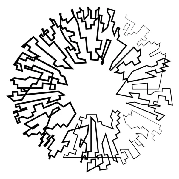 Геометрический Случайный Круговой Элемент Абстрактная Форма Круга Фондовая Векторная Иллюстрация — стоковый вектор