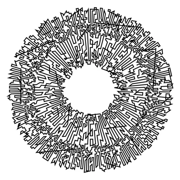 Geometriskt Slumpmässigt Cirkulärt Element Abstrakt Vinkel Cirkel Form Stock Vektor — Stock vektor