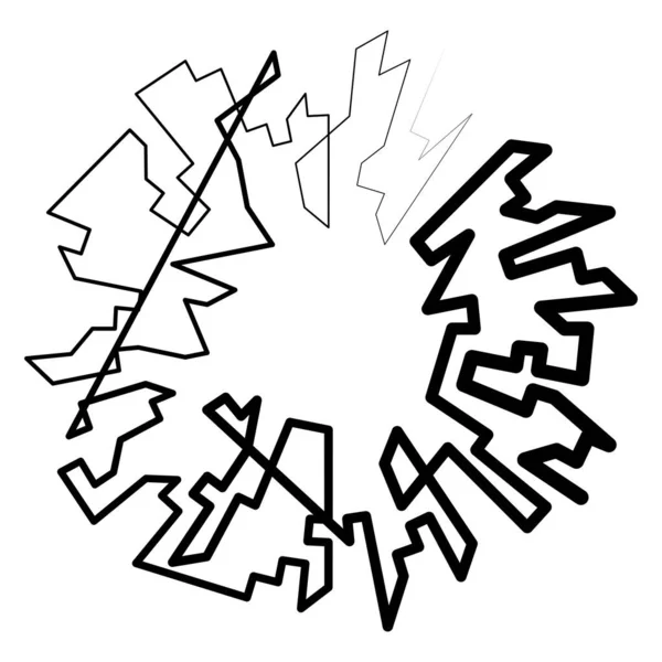 Геометрический Случайный Круговой Элемент Абстрактная Форма Круга Фондовая Векторная Иллюстрация — стоковый вектор