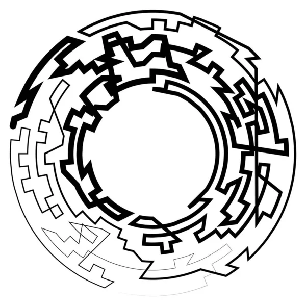 Геометрический Случайный Круговой Элемент Абстрактная Форма Круга Фондовая Векторная Иллюстрация — стоковый вектор