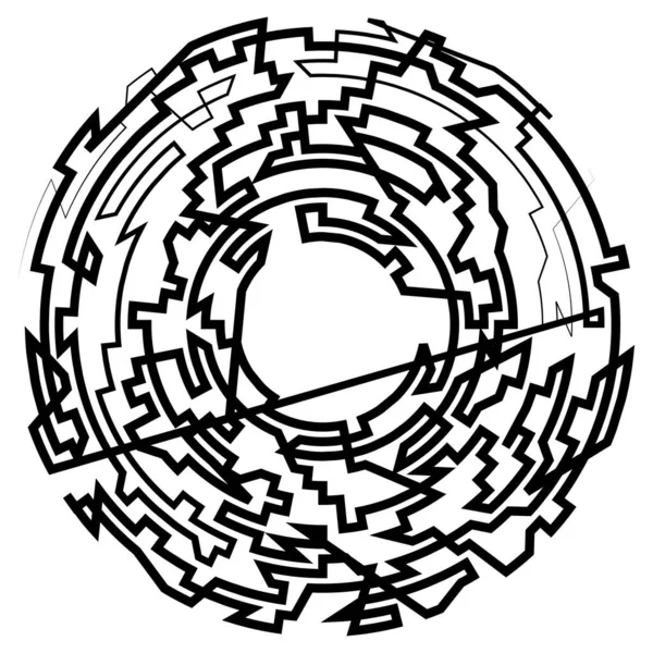 Геометрический Случайный Круговой Элемент Абстрактная Форма Круга Фондовая Векторная Иллюстрация — стоковый вектор