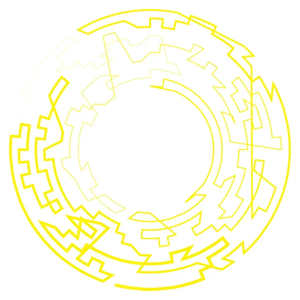 Geometric Random Circular Element Abstract Angular Circle Shape Stock Vector — Stock Vector