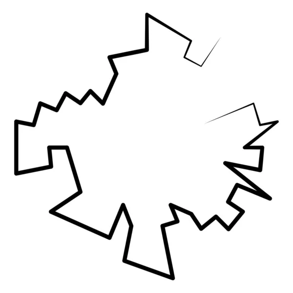 Geometrische Willekeurige Cirkelvormige Element Abstract Hoekige Cirkel Vorm Stock Vector — Stockvector