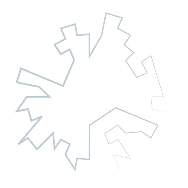 Geometrisches Zufälliges Kreisförmiges Element Abstrakte Eckige Kreisform Aktienvektorillustration Clip Art — Stockvektor