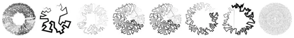 Geometryczny Przypadkowy Okrągły Element Abstrakcyjny Kształt Koła Ilustracja Wektora Akcji — Wektor stockowy