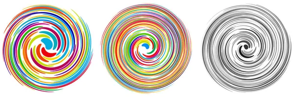 Giro Giro Giro Espiral Líneas Efecto Rotación Hidromasaje Elemento Efecto — Vector de stock