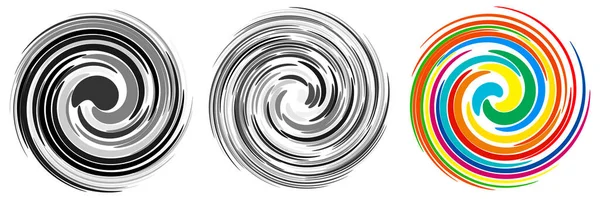 Tourbillon Tourbillon Tourbillon Spirale Lignes Effet Rotation Tourbillon Élément Effet — Image vectorielle