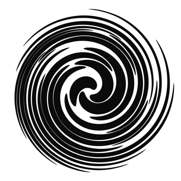 Torção Redemoinho Sworl Elemento Design Espiral Circular Ilustração Vetor Estoque — Vetor de Stock
