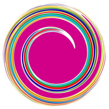 Bükme, kıvrım, kılıç dairesel sarmal tasarım elementi - stok vektör illüstrasyonu, klip- sanat grafikleri