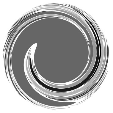 Bükme, kıvrım, kılıç dairesel sarmal tasarım elementi - stok vektör illüstrasyonu, klip- sanat grafikleri