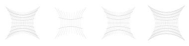 Şebeke, ağ, ızgara, kafes, bozulma ve deformasyon etkisiyle kablo. Büküm, büküm bozma ızgarası - stok vektör çizimi, klip- sanat grafikleri
