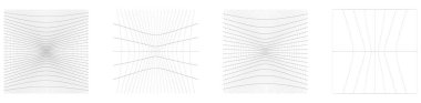 Şebeke, ağ, ızgara, kafes, bozulma ve deformasyon etkisiyle kablo. Büküm, büküm bozma ızgarası - stok vektör çizimi, klip- sanat grafikleri