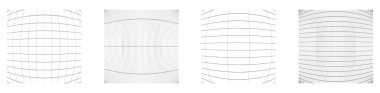 Şebeke, ağ, ızgara, kafes, bozulma ve deformasyon etkisiyle kablo. Büküm, büküm bozma ızgarası - stok vektör çizimi, klip- sanat grafikleri