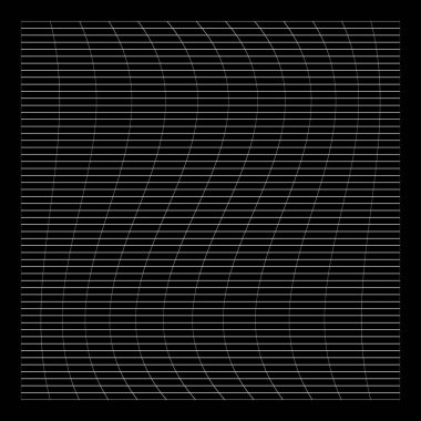 Şebeke, ağ, ızgara, kafes, bozulma ve deformasyon etkisiyle kablo. Büküm, büküm bozma ızgarası - stok vektör çizimi, klip- sanat grafikleri