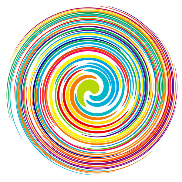 Twist, swirl, sworl circular spiral design element - stock vector illustration, clip-art graphics