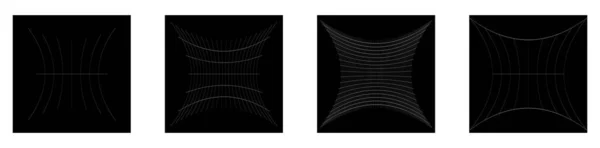 Rejilla Malla Rejilla Enrejado Marco Alambre Con Distorsión Efecto Deformación — Archivo Imágenes Vectoriales