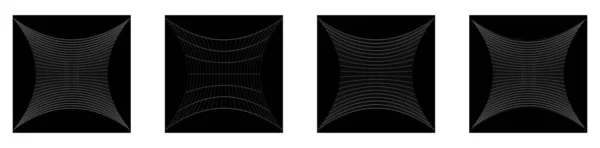 Rejilla Malla Rejilla Enrejado Marco Alambre Con Distorsión Efecto Deformación — Archivo Imágenes Vectoriales