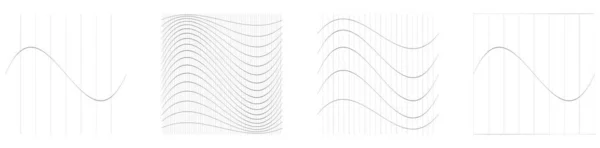 Gitter Gitter Gitter Gitter Drahtgitter Mit Verzerrung Deformationseffekt Warp Tweak — Stockvektor