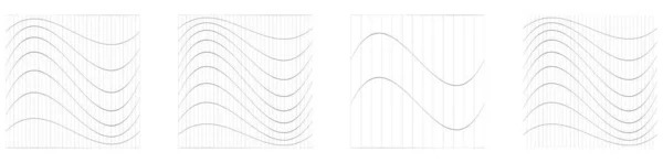 Griglia Maglia Griglia Traliccio Wireframe Con Distorsione Effetto Deformazione Curvatura — Vettoriale Stock