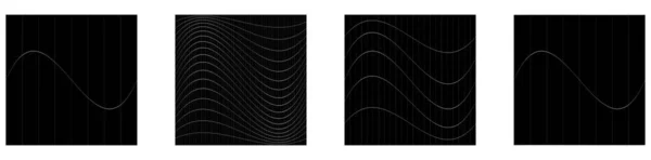 Rejilla Malla Rejilla Enrejado Marco Alambre Con Distorsión Efecto Deformación — Archivo Imágenes Vectoriales