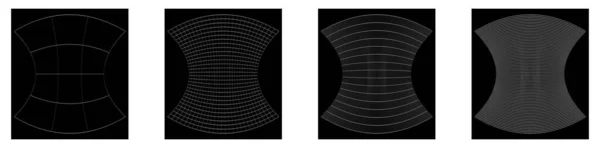 Grade Malha Grade Treliça Armação Com Distorção Efeito Deformação Warp —  Vetores de Stock