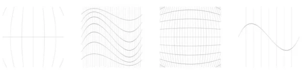 Gitter Gitter Gitter Gitter Drahtgitter Mit Verzerrung Deformationseffekt Warp Tweak — Stockvektor