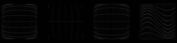 Gitter Gitter Gitter Gitter Drahtgitter Mit Verzerrung Deformationseffekt Warp Tweak — Stockvektor