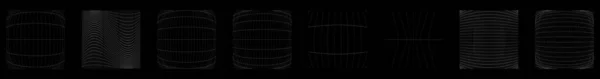 グリッド メッシュ グレーティング トレリス 歪みのあるワイヤーフレーム 変形効果 ワープ 微調整グリッド 株式ベクトルイラスト クリップアートグラフィック — ストックベクタ