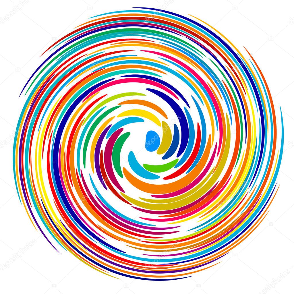 Twist, swirl, sworl circular spiral design element - stock vector illustration, clip-art graphics