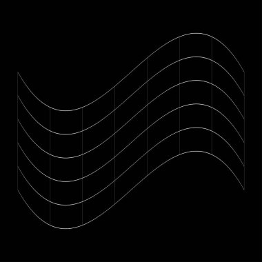 Şebeke, ağ, ızgara, kafes, bozulma ve deformasyon etkisiyle kablo. Büküm, büküm bozma ızgarası - stok vektör çizimi, klip- sanat grafikleri