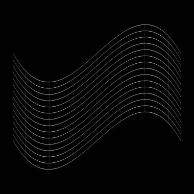 Şebeke, ağ, ızgara, kafes, bozulma ve deformasyon etkisiyle kablo. Büküm, büküm bozma ızgarası - stok vektör çizimi, klip- sanat grafikleri