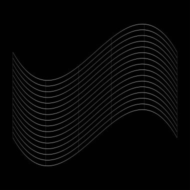 Şebeke, ağ, ızgara, kafes, bozulma ve deformasyon etkisiyle kablo. Büküm, büküm bozma ızgarası - stok vektör çizimi, klip- sanat grafikleri