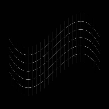 Şebeke, ağ, ızgara, kafes, bozulma ve deformasyon etkisiyle kablo. Büküm, büküm bozma ızgarası - stok vektör çizimi, klip- sanat grafikleri