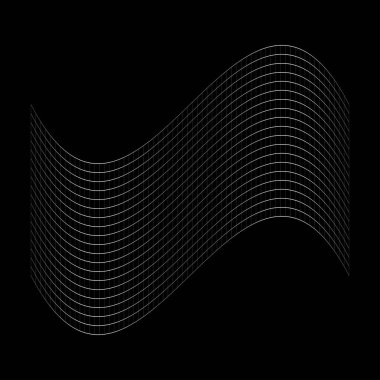 Şebeke, ağ, ızgara, kafes, bozulma ve deformasyon etkisiyle kablo. Büküm, büküm bozma ızgarası - stok vektör çizimi, klip- sanat grafikleri