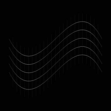 Şebeke, ağ, ızgara, kafes, bozulma ve deformasyon etkisiyle kablo. Büküm, büküm bozma ızgarası - stok vektör çizimi, klip- sanat grafikleri