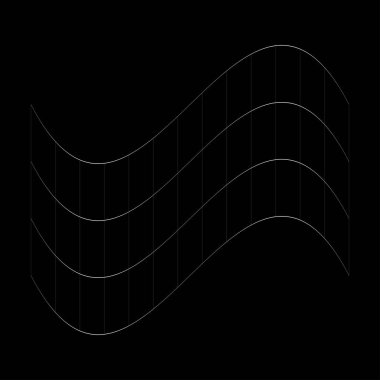 Şebeke, ağ, ızgara, kafes, bozulma ve deformasyon etkisiyle kablo. Büküm, büküm bozma ızgarası - stok vektör çizimi, klip- sanat grafikleri