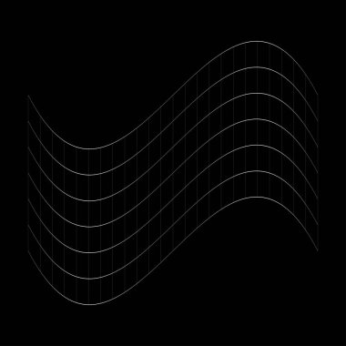 Şebeke, ağ, ızgara, kafes, bozulma ve deformasyon etkisiyle kablo. Büküm, büküm bozma ızgarası - stok vektör çizimi, klip- sanat grafikleri