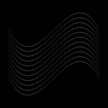 Şebeke, ağ, ızgara, kafes, bozulma ve deformasyon etkisiyle kablo. Büküm, büküm bozma ızgarası - stok vektör çizimi, klip- sanat grafikleri