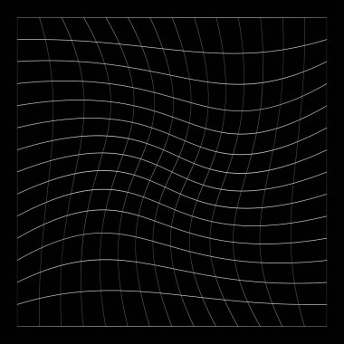 Şebeke, ağ, ızgara, kafes, bozulma ve deformasyon etkisiyle kablo. Büküm, büküm bozma ızgarası - stok vektör çizimi, klip- sanat grafikleri