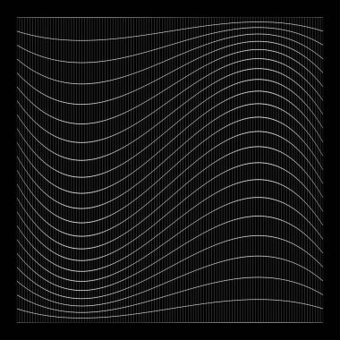 Şebeke, ağ, ızgara, kafes, bozulma ve deformasyon etkisiyle kablo. Büküm, büküm bozma ızgarası - stok vektör çizimi, klip- sanat grafikleri